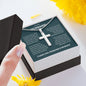 MY HUSBAND | SS CROSS NECKLACE | D. GREEN