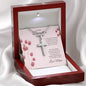 Daughter | Easter | Stainless Cross Necklace | P.Pink