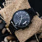 BEST DADDY EVER | ENGRAVED BLACK CHRONOGRAPH WATCH