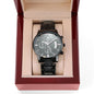 BEST DADDY EVER | ENGRAVED BLACK CHRONOGRAPH WATCH