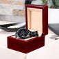 BEST DADDY EVER | ENGRAVED BLACK CHRONOGRAPH WATCH