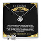BEST MOM | LOVE KNOT NECKLACE & EARRINGS | BLACK & GOLD