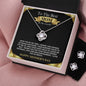 BEST MOM | LOVE KNOT NECKLACE & EARRINGS | BLACK & GOLD