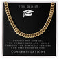 YOU DID IT | CUBAN LINK | BLACK