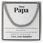 DEAR PAPA | CUBAN LINK | WHITE