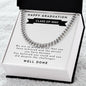 HAPPY GRADUATION | CUBAN LINK | WHITE