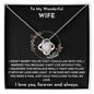 WIFE |LOVE KNOT NECKLACE | BLACK