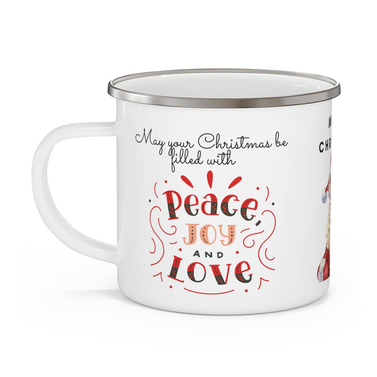 Merry Christmas Smile - Enamel Camping Mug