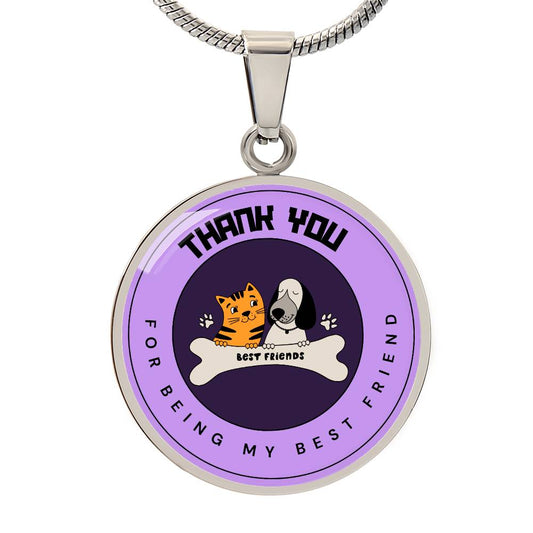 CIRCLE NECKLACE | Thank You | Cat & Dog