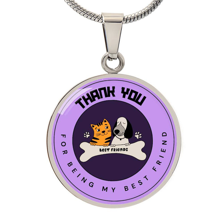 CIRCLE NECKLACE | Thank You | Cat & Dog