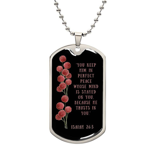 DOG TAG - Perfect Peace | Black