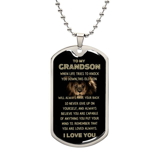 DOG TAG | Grandson | Love You