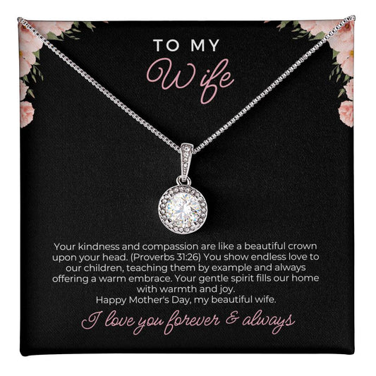 To My Wife | Mother's day - Eternal Hope Necklace | Black