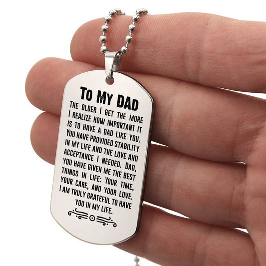 ENGRAVED DOG TAG - The Older I get