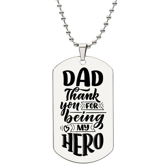 ENGRAVED DOG TAG - Thank you hero