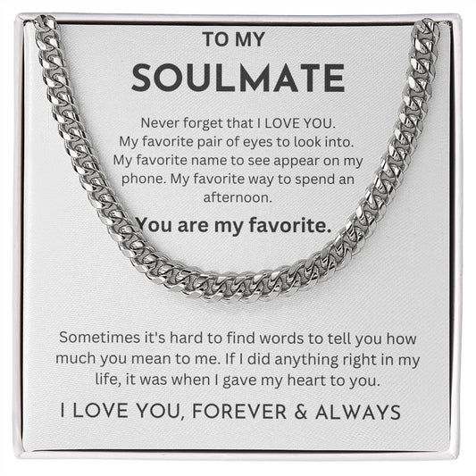 SOULMATE | CUBAN LINK CHAIN | FAVORITE | WHITE