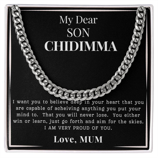 MY DEAR SON | CUBAN LINK | Personalised