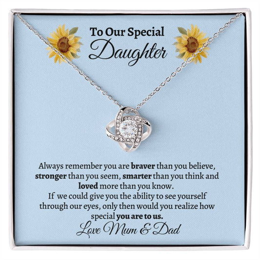 TO OUR SPECIAL DAUGHTER - Love Knot Necklace