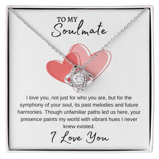 SOULMATE | Love Knot necklace | White