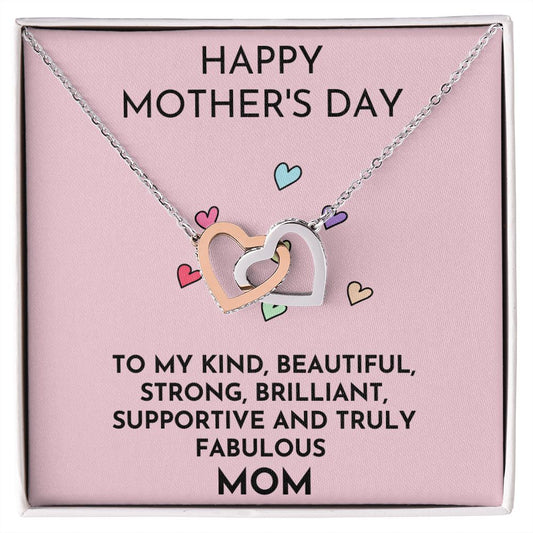 HAPPY MOTHER'S DAY | INTERLOCKING HEARTS | PINK