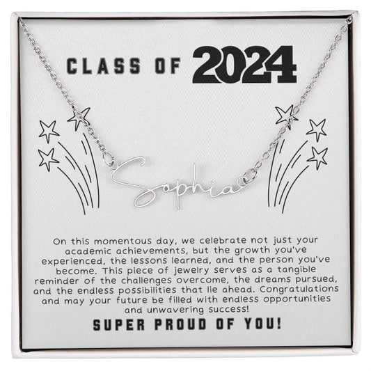 Class of 2024 - Signature Style Name Necklace