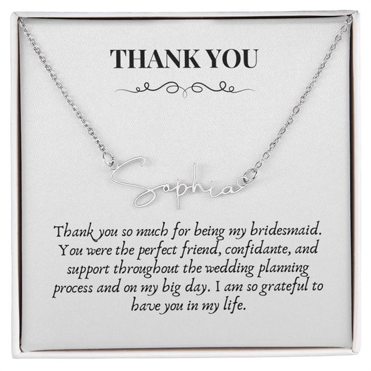 THANK YOU - SIGNATURE NAME Necklace