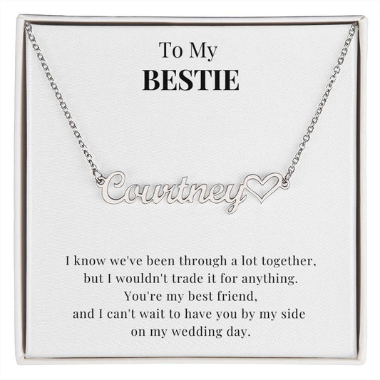 NAME NECKLACE +HEART - Bridesmaid