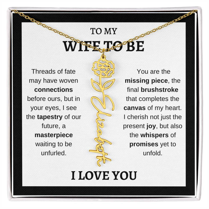 WIFE TO BE | FLOWER NAME NECKLACE