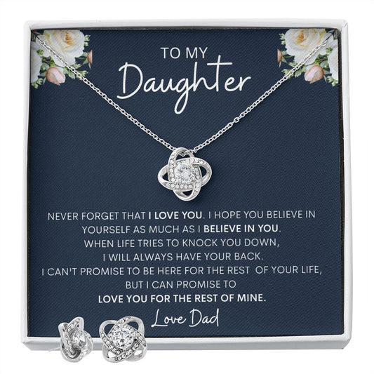 DAUGHTER | LOVE KNOT EARRINGS AND NECKLACE | D.BLUE