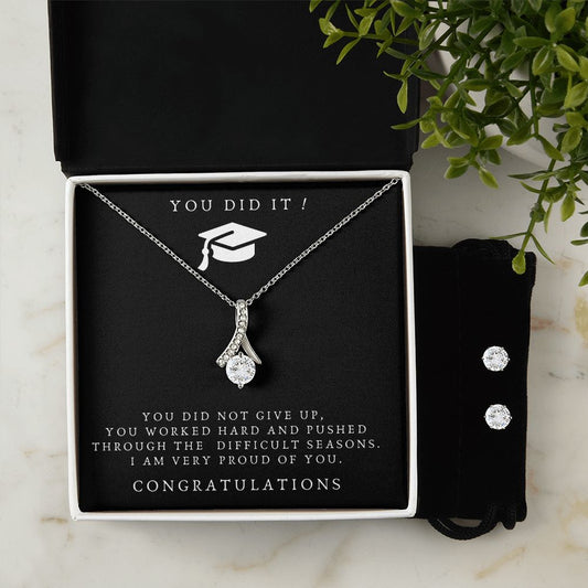 YOU DID IT | ALLURING NECKLACE AND EARRINGS | BLACK